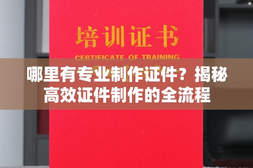 通道哪里有专业制作证件？揭秘高效证件制作的全流程